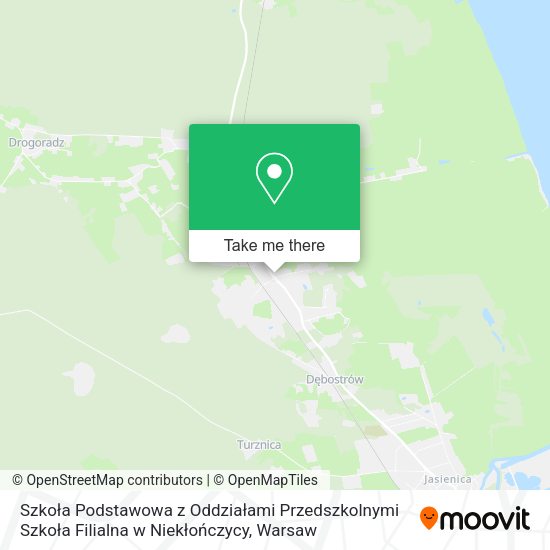 Szkoła Podstawowa z Oddziałami Przedszkolnymi Szkoła Filialna w Niekłończycy map