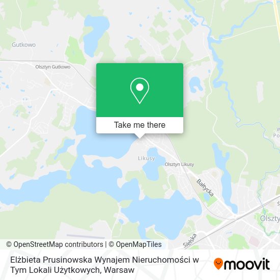 Elżbieta Prusinowska Wynajem Nieruchomości w Tym Lokali Użytkowych map