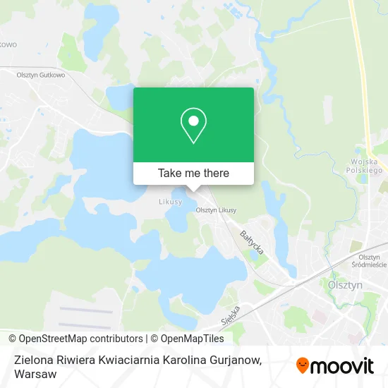 Zielona Riwiera Kwiaciarnia Karolina Gurjanow map