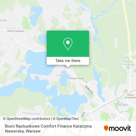 Карта Biuro Rachunkowe Comfort Finance Katarzyna Naworska