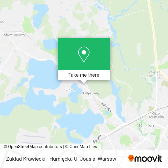 Карта Zakład Krawiecki - Humięcka U. Joasia