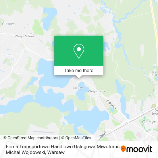 Карта Firma Transportowo Handlowo Uslugowa Miwotrans Michal Wojdowski