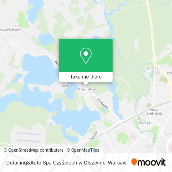 Detailing&Auto Spa Czyścioch w Olsztynie map