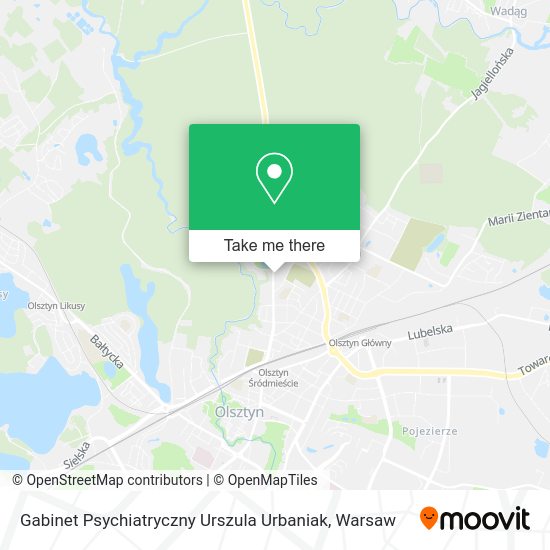 Карта Gabinet Psychiatryczny Urszula Urbaniak