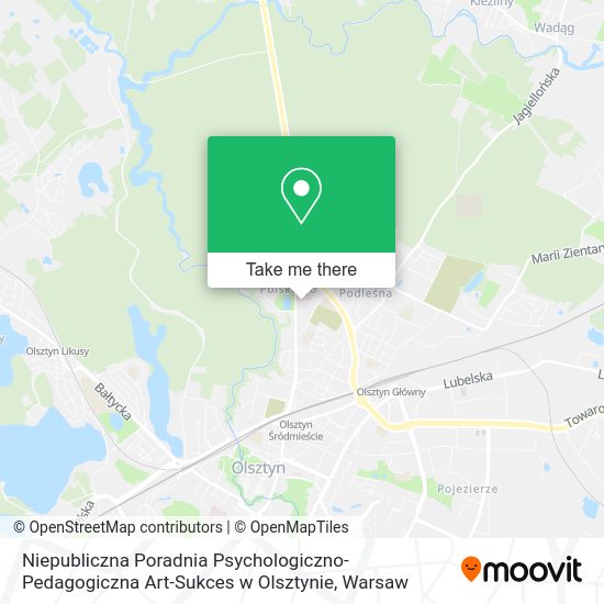 Niepubliczna Poradnia Psychologiczno-Pedagogiczna Art-Sukces w Olsztynie map