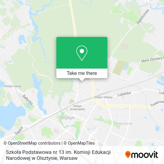 Szkoła Podstawowa nr 13 im. Komisji Edukacji Narodowej w Olsztynie map