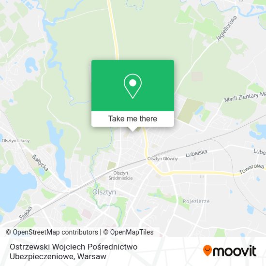 Ostrzewski Wojciech Pośrednictwo Ubezpieczeniowe map