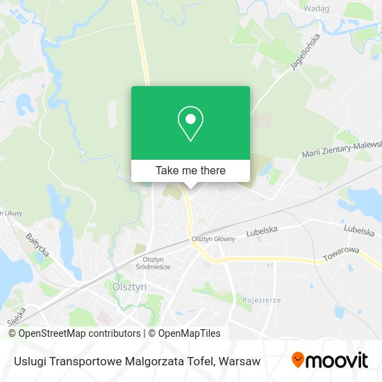 Uslugi Transportowe Malgorzata Tofel map