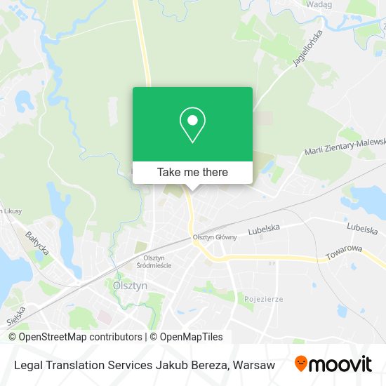 Legal Translation Services Jakub Bereza map