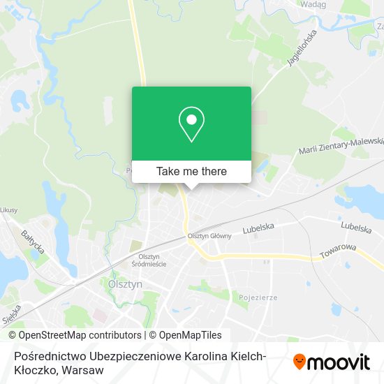 Pośrednictwo Ubezpieczeniowe Karolina Kielch-Kłoczko map