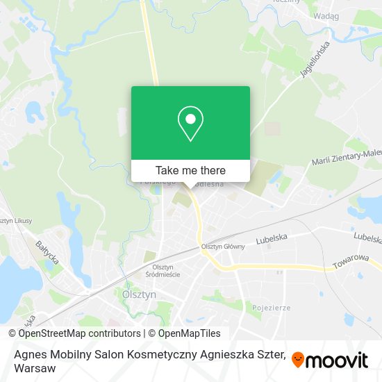 Карта Agnes Mobilny Salon Kosmetyczny Agnieszka Szter