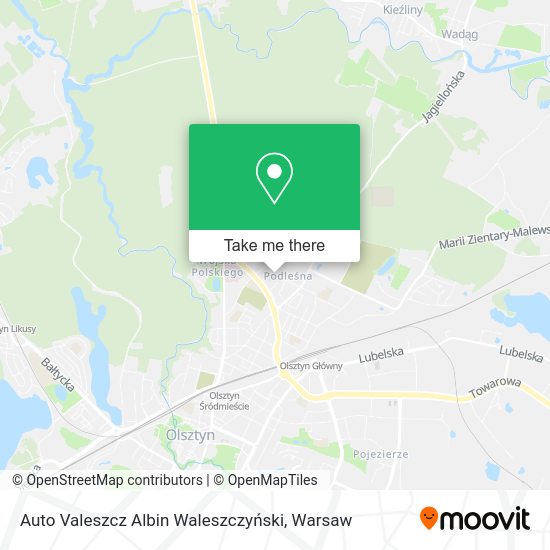 Auto Valeszcz Albin Waleszczyński map