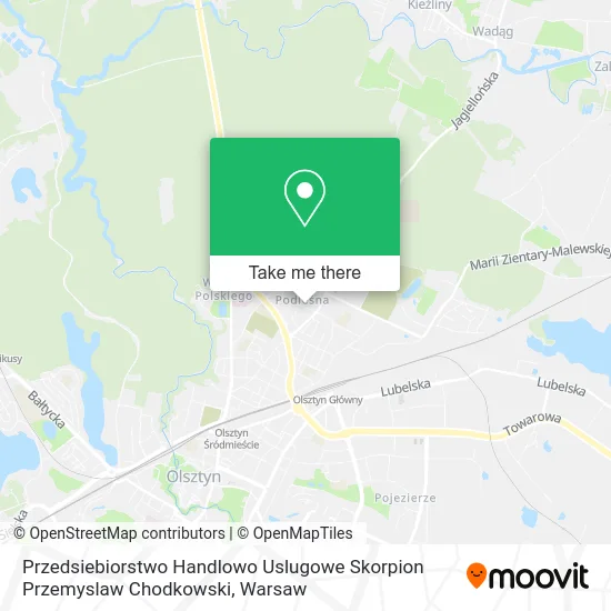 Карта Przedsiebiorstwo Handlowo Uslugowe Skorpion Przemyslaw Chodkowski