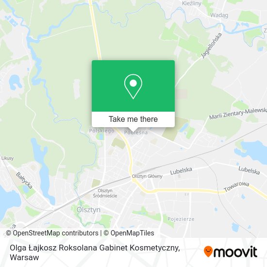 Olga Łajkosz Roksolana Gabinet Kosmetyczny map