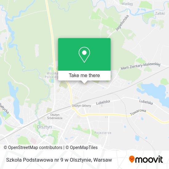 Szkoła Podstawowa nr 9 w Olsztynie map