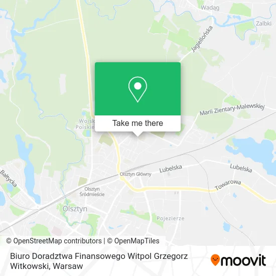 Карта Biuro Doradztwa Finansowego Witpol Grzegorz Witkowski