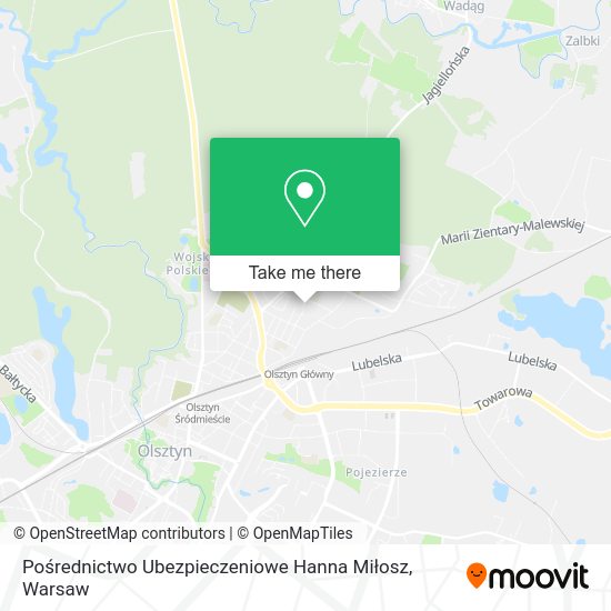 Pośrednictwo Ubezpieczeniowe Hanna Miłosz map