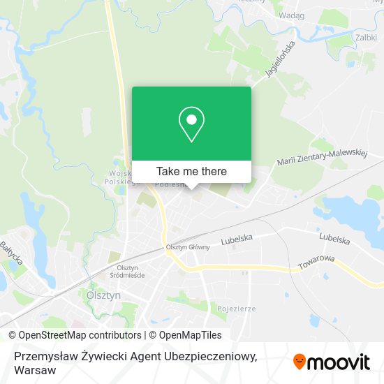 Przemysław Żywiecki Agent Ubezpieczeniowy map