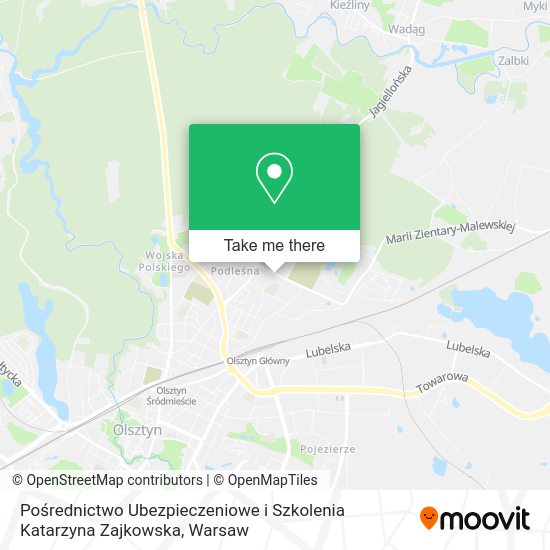 Pośrednictwo Ubezpieczeniowe i Szkolenia Katarzyna Zajkowska map