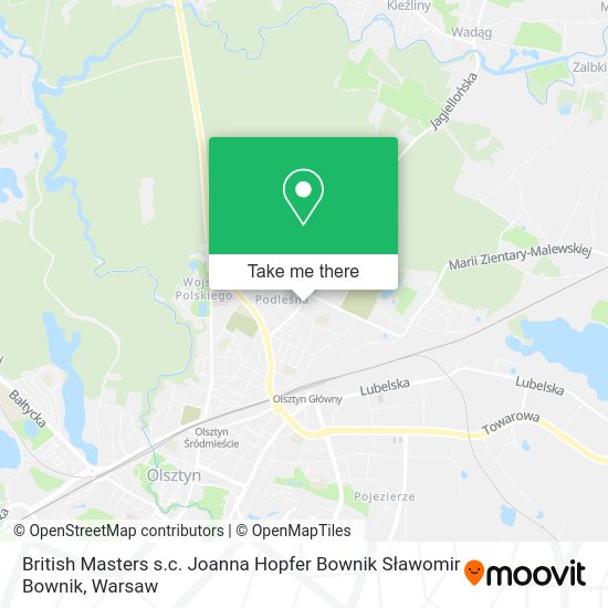 British Masters s.c. Joanna Hopfer Bownik Sławomir Bownik map