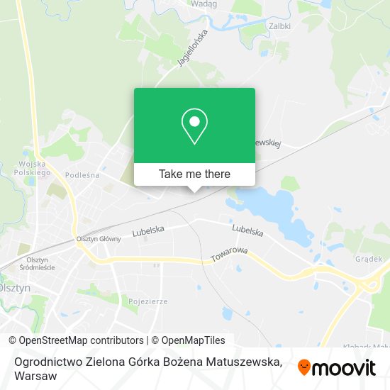 Ogrodnictwo Zielona Górka Bożena Matuszewska map