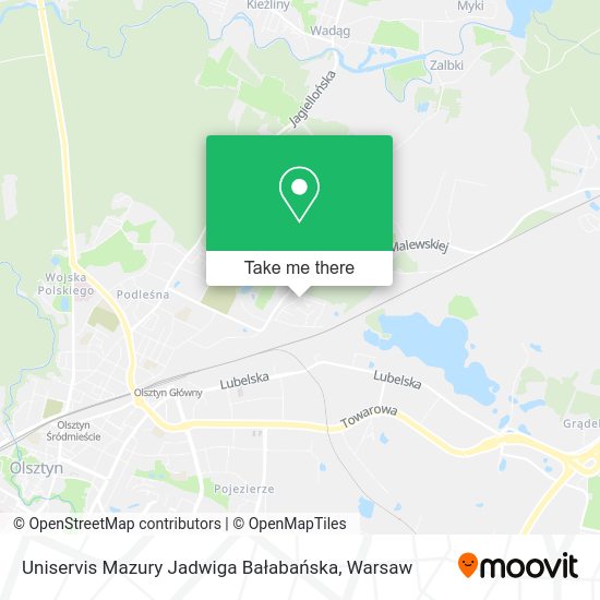 Uniservis Mazury Jadwiga Bałabańska map