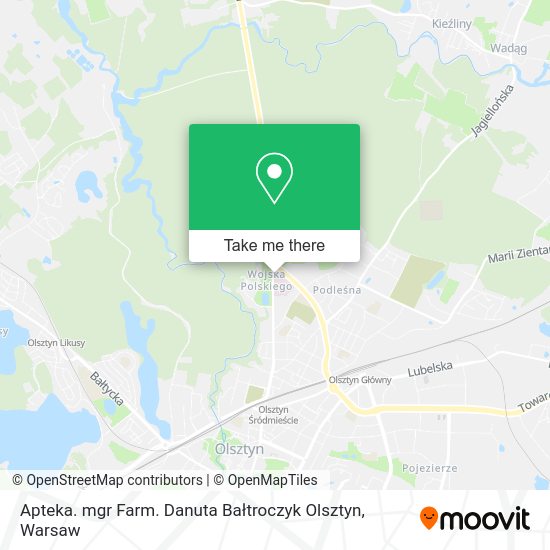 Apteka. mgr Farm. Danuta Bałtroczyk Olsztyn map