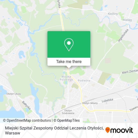 Miejski Szpital Zespolony Oddział Leczenia Otyłości map