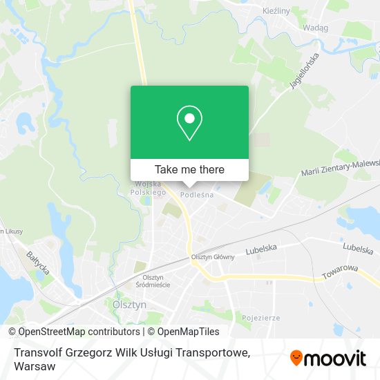 Transvolf Grzegorz Wilk Usługi Transportowe map
