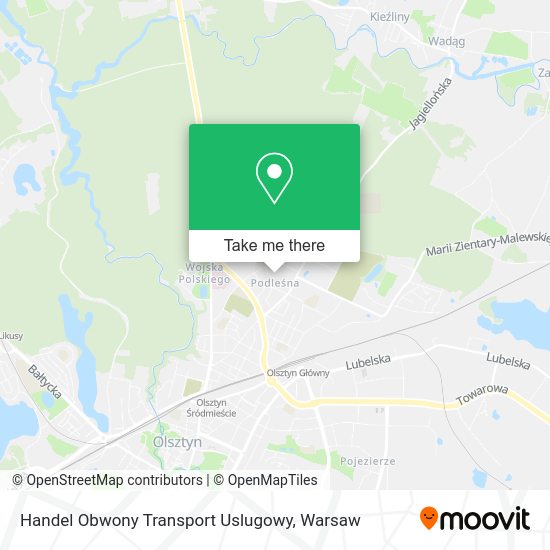 Handel Obwony Transport Uslugowy map