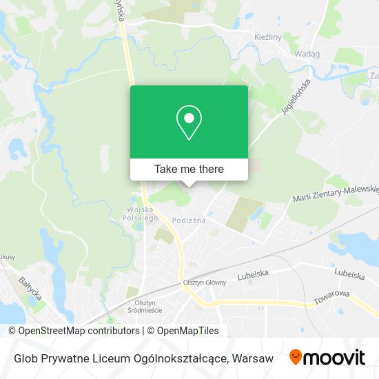 Glob Prywatne Liceum Ogólnokształcące map