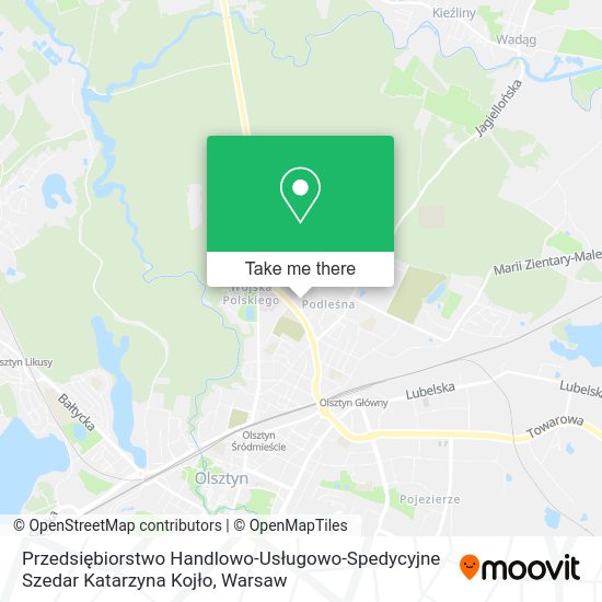 Przedsiębiorstwo Handlowo-Usługowo-Spedycyjne Szedar Katarzyna Kojło map