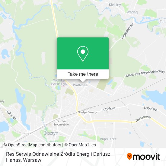 Res Serwis Odnawialne Źródła Energii Dariusz Hanas map