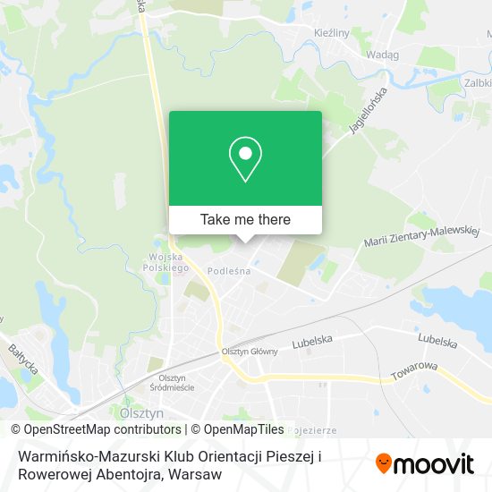 Warmińsko-Mazurski Klub Orientacji Pieszej i Rowerowej Abentojra map