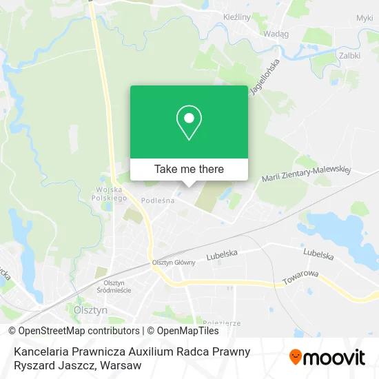 Карта Kancelaria Prawnicza Auxilium Radca Prawny Ryszard Jaszcz