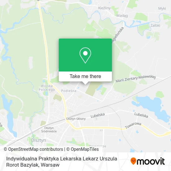 Карта Indywidualna Praktyka Lekarska Lekarz Urszula Rorot Bazylak
