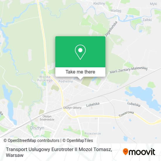 Transport Usługowy Eurotroter II Mozol Tomasz map