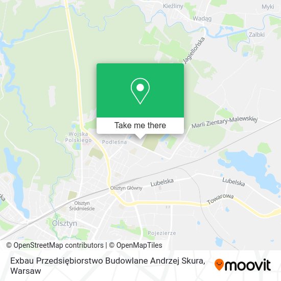 Exbau Przedsiębiorstwo Budowlane Andrzej Skura map