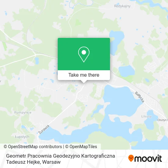 Geometr Pracownia Geodezyjno Kartograficzna Tadeusz Hejke map