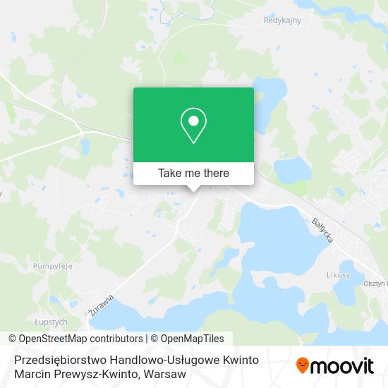 Przedsiębiorstwo Handlowo-Usługowe Kwinto Marcin Prewysz-Kwinto map