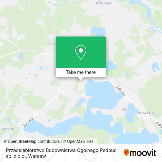 Przedsiębiorstwo Budownictwa Ogólnego Pedbud sp. z o.o. map