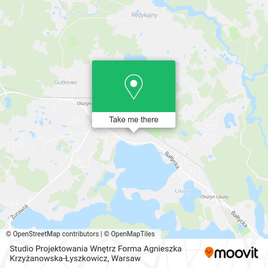 Studio Projektowania Wnętrz Forma Agnieszka Krzyżanowska-Łyszkowicz map