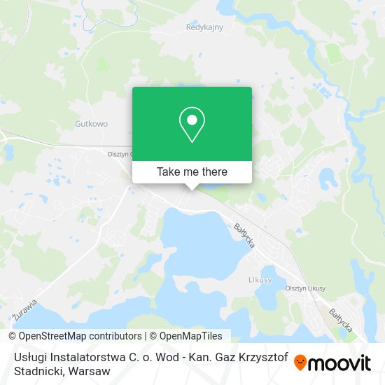 Usługi Instalatorstwa C. o. Wod - Kan. Gaz Krzysztof Stadnicki map