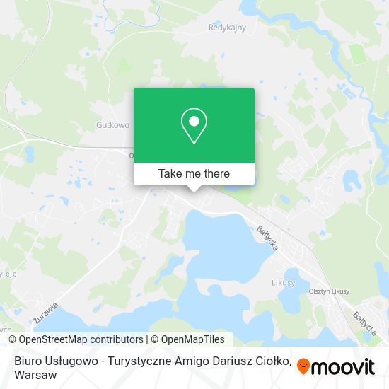 Biuro Usługowo - Turystyczne Amigo Dariusz Ciołko map