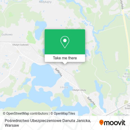 Pośrednictwo Ubezpieczeniowe Danuta Janicka map