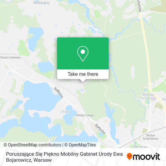 Poruszające Się Piękno Mobilny Gabinet Urody Ewa Bojarowicz map