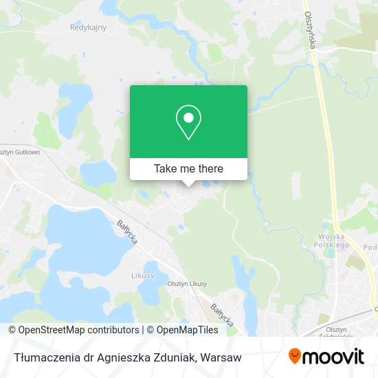 Tłumaczenia dr Agnieszka Zduniak map