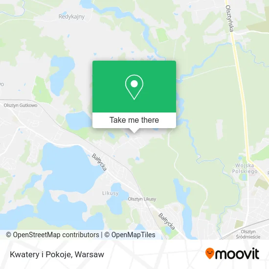 Карта Kwatery i Pokoje