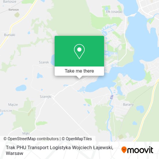 Trak PHU Transport Logistyka Wojciech Łajewski map