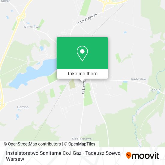 Instalatorstwo Sanitarne Co.i Gaz - Tadeusz Szewc map